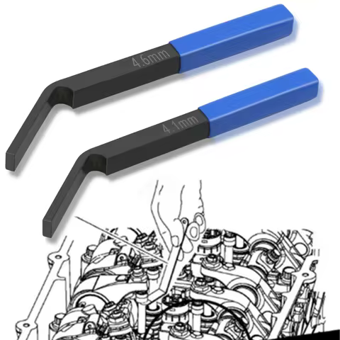 2Pcs Engine Brake Adjustment Tool Jake Brake Feeler Gauge Replacement for Detroit Diesel DD13 DD15 D