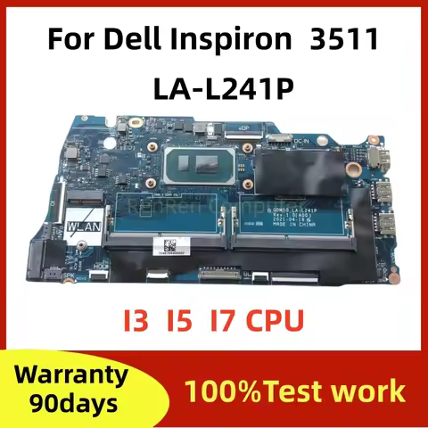 GDM50 LA-L241P For Dell Inspiron 15 3511 Vostro 15 3510 Laptop Motherboard DDR4 With i3/i5/i7-11th G
