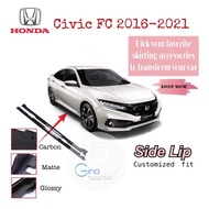 Ready stock💥Honda Civic FC 2016 - 2021 Facelift GDS Design Side Lip Bodykit Skirting Carbon Lip Matt