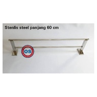 GANTUNGAN Minimalist stainless steel towel rack towel hanger 60 cm long OS-52100
