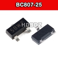 50~100PCS BC807-25 5BW SOT-23-3 45V 500mA PNP Transistor IC SMD
