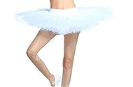 WENDYWU Women Professional Swan Ballet Tutu Skirt Hard Organdy Platter Performance Leotard Skirt