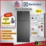 Peti ais peti sejuk Electrolux ETM4302C-B 431L| ETM5002C-B 503L AI AutoSense 700 Series top freezer