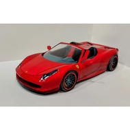 Template Paper Car Ferrari 458 Spider 1:24