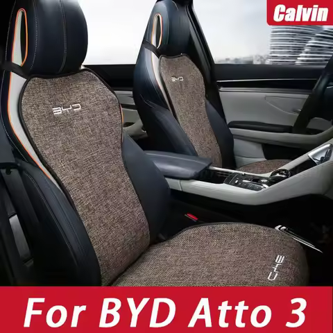 For BYD Atto 3 Yuan Plus 2022 Accessories Car Seat Covers Car Cushion BYD Linen Cushion Breathable f