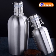 [Perfk1] Beer Growler Swing Top Hip Flask Home brew Botella Beer Bottle Secure 1L