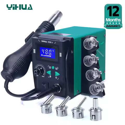 YIHUA 959D-II 700W Easy Plug-pull Nozzles Hot Air Gun Rework Soldering Station Phone Repair Welding