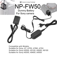 Dummy Battery NP-FW50 For Sony camera AC EU Cable- AC Compact Power Adapter/ Dummy Battery for Sony