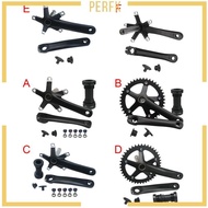 [Perfk] Mountain Bike Crankset with Bottom Bracket Single 152/165mm 44T 130BCD Crank