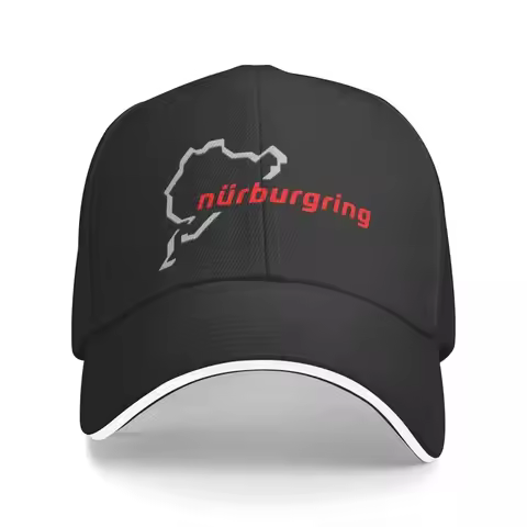 Nurburgring red pale grey and dark grey Baseball Cap Vintage Rugby dad hat Dropshipping Men Golf Wea