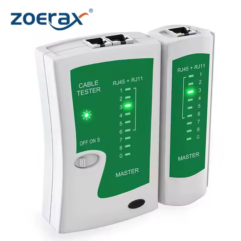 ZOERAX RJ45 Network Ethernet Cable Tester for LAN Cat5 Cat5e Cat6 Cat6a Cat7 UTP/Shielded Cable and 