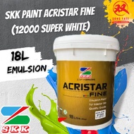 SKK Paint Acristar Fine (12000 Super White) 18L Emulsion (Song Fatt) Maxilite/Super Matex/Interior Wall Dinding