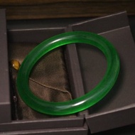 滿綠復古叮噹圓鐲石英岩玉鐲子禮盒裝