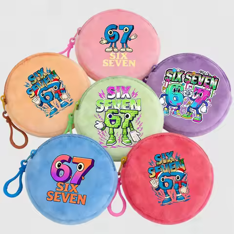 Steal A Brainrot Zipper Purse Small Bags Portable Coin Pouch 67 Six Seven Rcute Ound Wallet Anime Mi