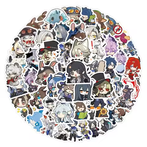 10/100Pcs Anime Game Arknights Q Version Stickers Action Figures Decorative Decals for Hand Account 