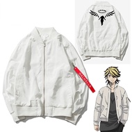 ~New Anime Cosplay Kazutora Hanemiya Tokyo Revengers Costumes White Coat Valhalla Uniform Baseball J