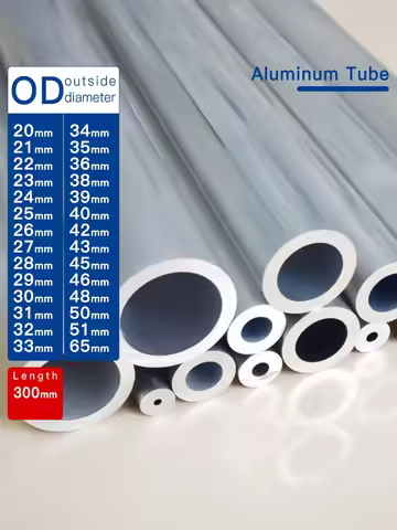 Tube Round Aluminum Aluminium Tube OD20-65mm Length300mm Round Aluminum Alloy Pipe Straight Large Ou