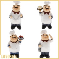 [Lovoski1] French Chef Figurines Kitchen Sculpture for Countertop Table Dinning Room-1