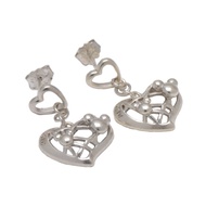 Silverworks E4913 Heart Earings (Silver)