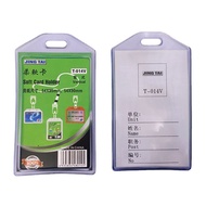 5Pcs Soft ID case holder vertical Plastic Badge Card Clears Id Card Cover ATM /MRT Card Office card