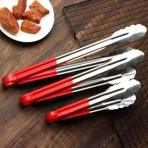 9/12/14inch Stainless Steel Food Clip Kitchen Restaurant Baking Bread Clip Multifunctional Barbecue 