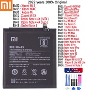 Original Baery For MI Redmi 5 6 Pro Max 2 3 Note 8 9s 9 Pro Mi 3 8 Lite MI5 4C 5X Note 5 4X 4A MI9 5S Pl Mix2 baeries