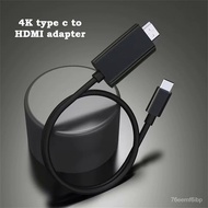 Type C to HDMI-Compatible Cable 4K Type C to HDMI Thunderbolt 4 to 4K@30Hz HDMI Cable B C HDMI-Compatible Cable