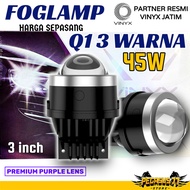 Vinyx Q1 3 Colors Fog Lamp Projector Foglamp 3 Colors LED Lens Projector BiLED Car 3 Inch Inch Inch 