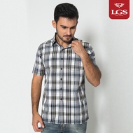 KEMEJA LGS - Men's Casual Short Sleeve Plaid Shirt Regular Fit - CSH.270.W570.972.C C C C