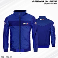 JACKET ELF BIRU MAT MOTOR BLUE LIMITED EDITION KONVOI WINDBREAKER WATERPROOF AND WATER REPELLENT