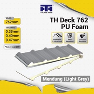 Thung Hing TH DECK 762 PU FOAM - Mendung (Light Grey) Metal Deck Metal Roofing