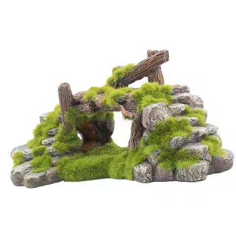 Aquarium Decoration Landscape Creative Statue Hideaway Resin Figurine Fish Tank Landscaping Rockery 