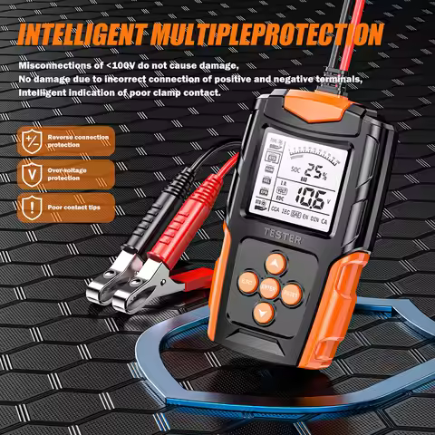 Automotive Battery Tester Lead-Acid Battery Analyzer CCA Battery Life Analyzer 12V/24V