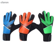 CLARON ถุงมือถุงมือผู้รักษาประตูกันลื่นสำหรับเด็ก,ถุงมือลูกฟุตบอล PU ป้องกันมือสำหรับการแข่งขันทนต่อการสึกหรอเด็ก
