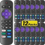 12 Pack Replacement Remote Control for Roku TV, Compatible with All TCL Roku/Hisense Roku/Sharp Roku