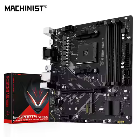MACHINIST B450 AM4-K AMD Motherboard Dual-channel DDR4 RAM AM4 Mainboard NVME M.2 (Supports Ryzen 55