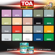 TOA Floorguard 100 ฟลอร์การ์ด 100 สีอีพ็อกซี่ สีทับหน้าอีพ็อกซี่ฟิล์มบาง 2 ส่วน สีทาโรงงาน TOA ฟลอร์