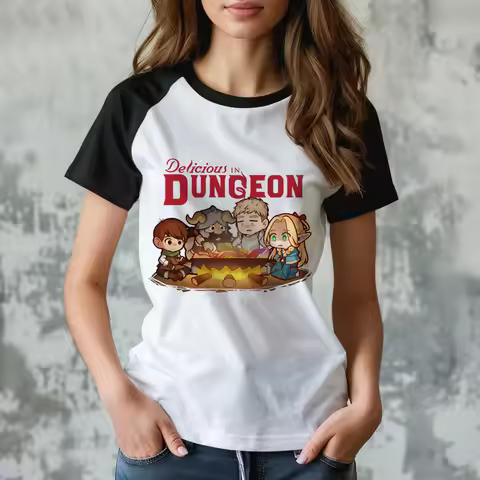 Dungeon Meshi t-shirts women designer t shirt girl graphic harajuku manga clothes