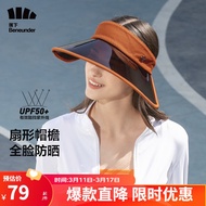 蕉下（beneunder）防晒帽空顶帽子女夏季太阳帽户外骑行防晒遮脸 橡木棕/帽檐12cm
