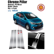 (READY STOCK) Perodua Bezza Chrome Pillar (4 PCS)