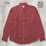 KEMEJA MERAH Baker Street 221B Red Striped Long Shirt