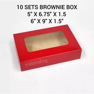 10PCS Pastry Brownie Box 6X9X1.5 5X6.75X1.5