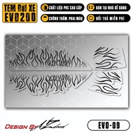 Tem Decal Xe Máy Evo 200 | EVO-09 | Team Decal Hình Dán Xe Máy Evo 200 Chống Bay Màu - AN Stickers