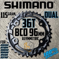 Original Shimano Chainring 36T BCD 96 Asymmetric For Crank Dual Asymmetric M6000 M7000 M8000 M9000 M
