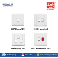 MK by Honeywell Slimline Plus 1/2/3 Gang 10AX/20AX Switch (White)