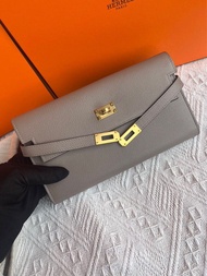 Hermes🌟Kelly Wallet🧡銀河灰金扣🧡99新🌟少有靚灰色✨長銀包✨愛馬仕 long wallet