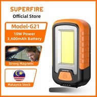 SUPERFIRE G21 10W Super Bright LED COB Light for Emergency Repair with Magnets Work Light