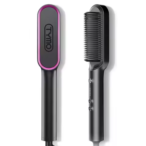 Hair Straightener Brush, 20s Fast Heating Curly Hair Straightener with 5 Thermostatic Levels, 30 Min