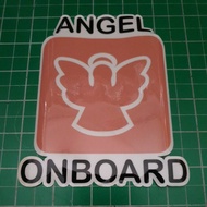 Static Cling decal "Angel On Board" (Blue)