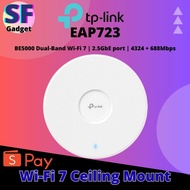 TP LINK EAP723 BE5000 CEILING DUAL BAND MOUNT WI FI 7 ACCESS POINT